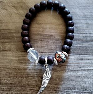 Bohemian Feather Charmed Bracelet